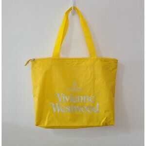 Vivienne Westwood Shopping Tote Bag Yellow Zip Top